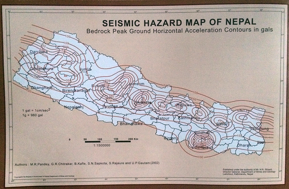 Photograph from the map by Dr. NB Basnet